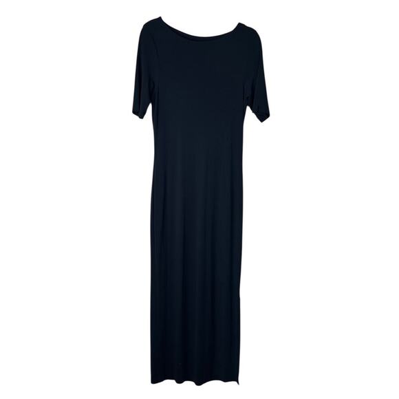 Lauren Ralph Lauren Dress M Navy Blue Long Maxi Capsule Minimalist Closet Staple - Picture 1 of 13